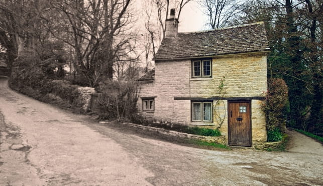 Period photo of old building